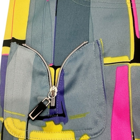 Jamie Sadock Geometric Blue Golf Shorts Size 10 - Picture 8 of 11